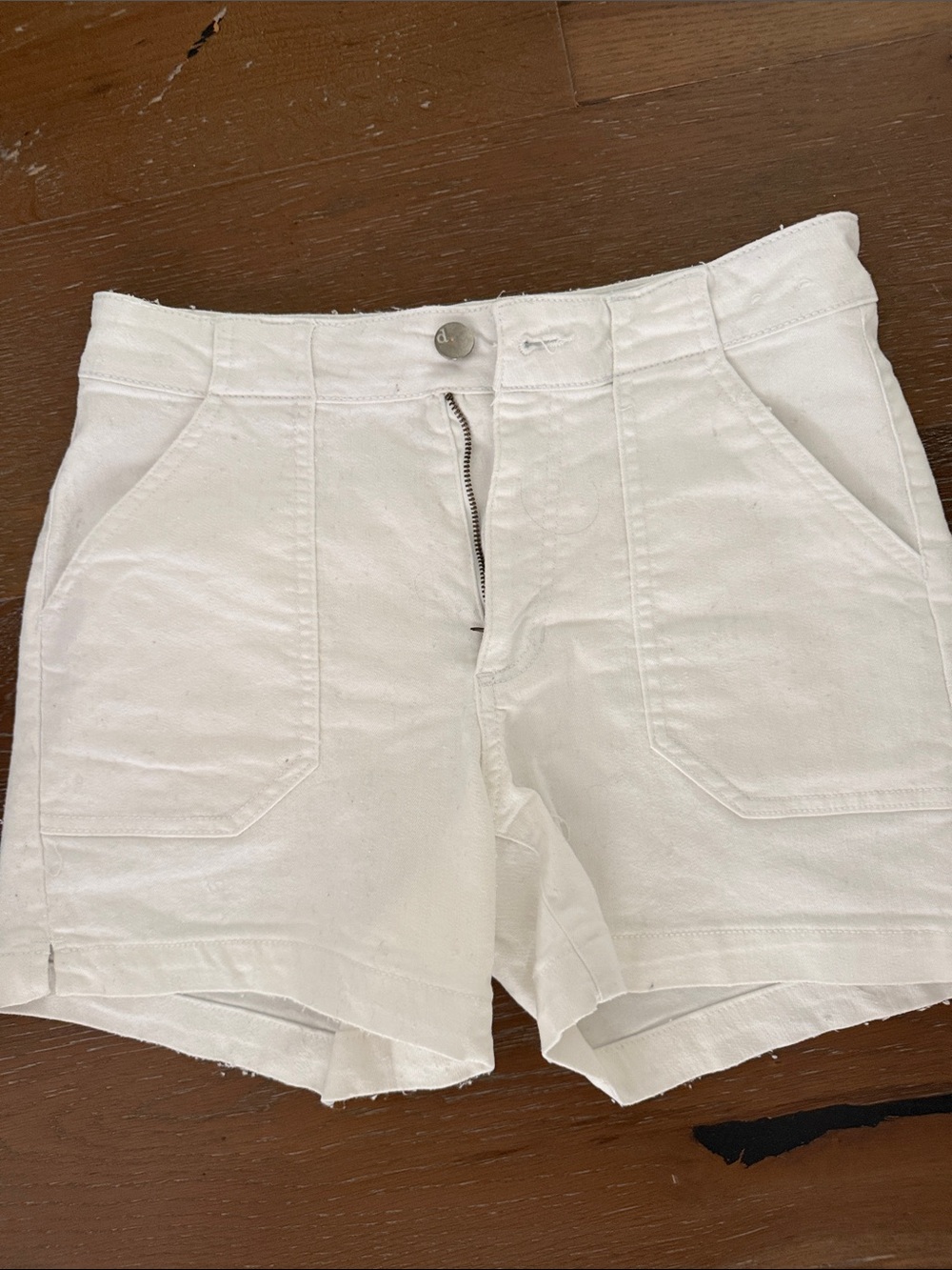 d. jeans White High Waist Casual Shorts